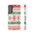 Icelandic Watercolor inspired by Christmas Sweaters - Impact Resistant Phone Case Samsung Galaxy S21 FE Glossy